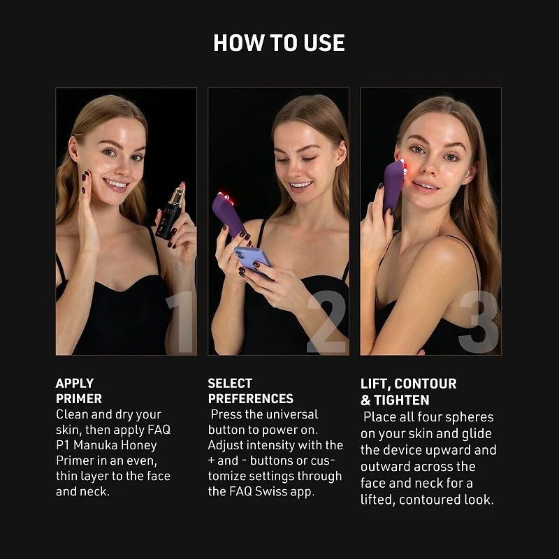 FAQ™ 401 Dual Microcurrent & LED Toning Device