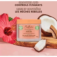 Gel pour Contours gel coiffant sans parabènes noix de coco et hibiscus + huile de lin avec huile de noix de coco, protéine de soie et huile de margousier