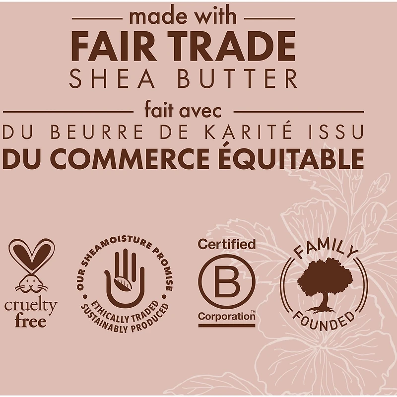 Gel Coiffant Définissant SheaMoisture  Noix de Coco et Hibiscus avec Huile de Lin