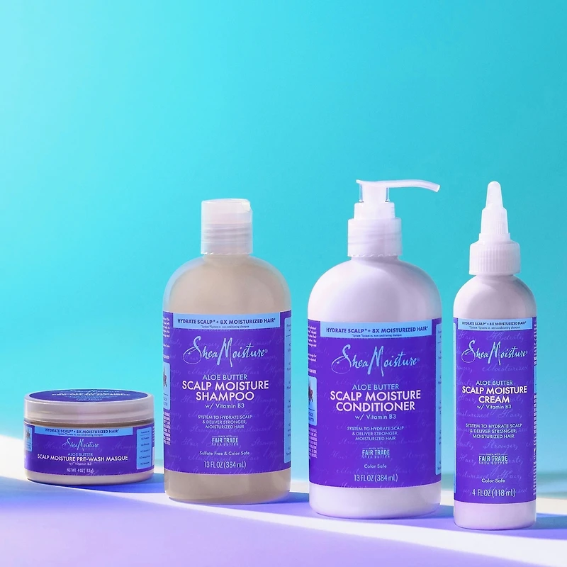 Revitalisant Hydratation du Cuir Chevelu SheaMoisture Beurre d'Aloès avec vitamine B3 pour un cuir chevelu hydraté et des cheveux plus forts et hydratés