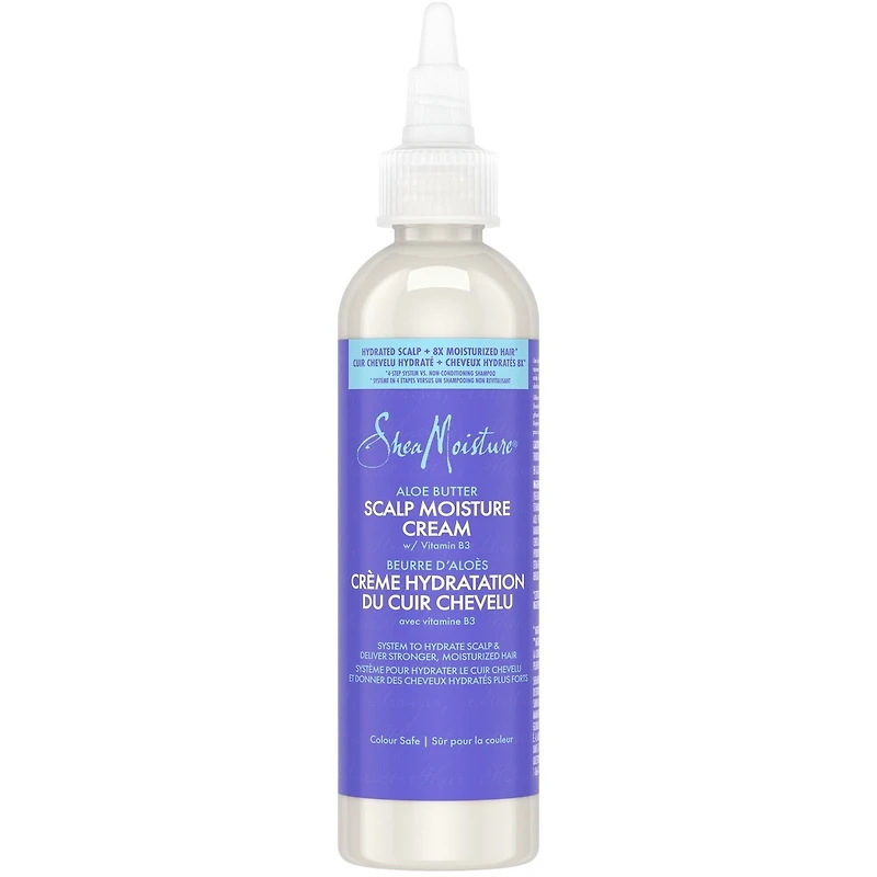 Sérum Sans Rinçage Hydratation du Cuir Chevelu SheaMoisture Beurre d'Aloès avec vitamine B3 pour un cuir chevelu hydraté et des cheveux plus forts et hydratés