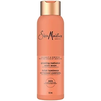 SheaMoisture  Gel Douche Éclat Radieux à la Noix de Coco et à l'Hibiscus pour une Hydratation Visible de 24H pour une Peau Saine et Éclatante 532 ml