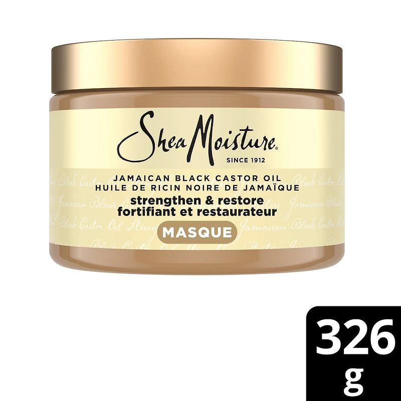 Strengthen & Restore Hair Treatment Masque for dry hair Jamaican Black Castor Oil deep conditioner with Shea Butter, Peppermint and Apple Cider Vinegar 326 g