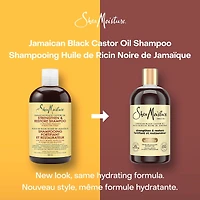 SheaMoisture Huile de Ricin Noire de Jamaïque Shampooing Fortifiant et Restaurateur pour cheveux abîmés avec beurre de karité, menthe poivrée et vinaigre de cidre de pomme nettoie et nourrit 384 ml