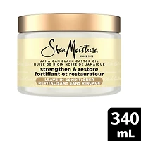 Strengthen & Restore Leave-in Conditioner for dry hair Jamaican Black Castor Oil with Shea Butter, Peppermint and Apple Cider Vinegar 340 ml