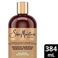 SheaMoisture Manuka Honey and Mafura Oil Intensive Hydration Shampoo for Dry, Damaged Hair with Fig Extract & Baobab Oil Sulfate-Free 384 ml