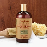 SheaMoisture Miel de Manuka et Huile de Mafura Shampooing Hydratant Intensif pour cheveux secs et endommagés avec extrait de figue et huile de baobab sans sulfates 384 ml