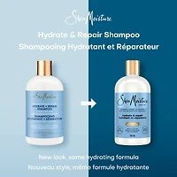 SheaMoisture Manuka Honey & Yogurt Hydrate & Repair Sulfate-Free Shampoo for Damaged Wavy & Curly hair with Mafura & Baobab Oils 384 ml