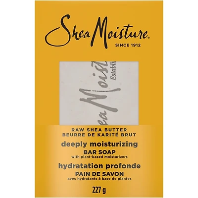 SheaMoisture  Bar Soap Moisturize and Restore Dry Skin Raw Shea Butter with 24h shea moisture nutrients for Healthy, Glowing Skin, 227g