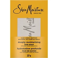 SheaMoisture  Savon en Barre Hydrate et Restaure la Peau Sèche Beurre de Karité Brut avec des nutriments de karité hydratants pendant 24 heures pour une peau saine et éclatante, 227g