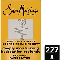 SheaMoisture  Savon en Barre Hydrate et Restaure la Peau Sèche Beurre de Karité Brut avec des nutriments de karité hydratants pendant 24 heures pour une peau saine et éclatante, 227g