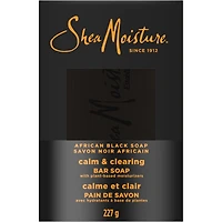 SheaMoisture  Bar Soap Soothing and Clarifying bar soap African Black Soap with 24h shea moisture nutrients for Healthy, Glowing Skin, 227g