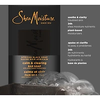 SheaMoisture  Bar Soap Soothing and Clarifying bar soap African Black Soap with 24h shea moisture nutrients for Healthy, Glowing Skin, 227g