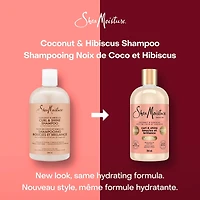SheaMoisture Coconut & Hibiscus Curl and Shine Shampoo for Thick Curly hair with Silk Protein & Neem Oil Sulfate Free 384 ml