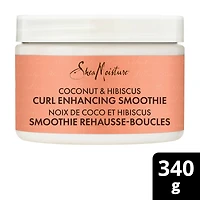 Deep Conditioning Curl Améliorant la réparation des cheveux smoothie pour les cheveux épais et bouclés Noix de coco & Hibiscus avec protéine de soie & Huile de neem 340 g