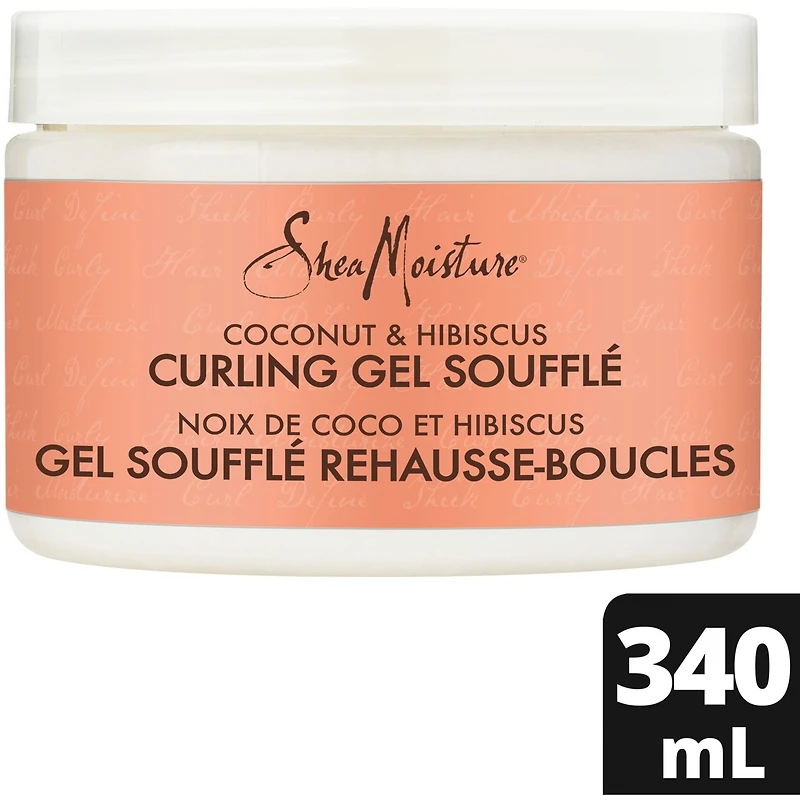 Curling Gel Soufflé Leave-in Conditionneur pour cheveux épais et bouclés Noix de coco & Hibiscus hydrate et définit les boucles 340 g