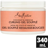 Curling Gel Soufflé Leave-in Conditionneur pour cheveux épais et bouclés Noix de coco & Hibiscus hydrate et définit les boucles 340 g