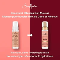 Frizz-Free Curl Mousse for Curly Hair Coconut & Hibiscus with Silk Protein & Neem Oil