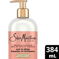 SheaMoisture Noix de Coco et Hibiscus Revitalisant Boucles et Brillance pour cheveux épais et bouclés avec protéine de soie et huile de margousier pour hydrater et adoucir 384 ml