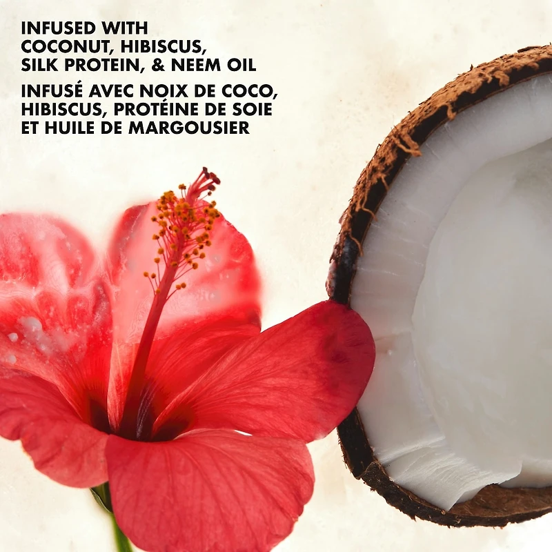 SheaMoisture Noix de Coco et Hibiscus Revitalisant Boucles et Brillance pour cheveux épais et bouclés avec protéine de soie et huile de margousier pour hydrater et adoucir 384 ml