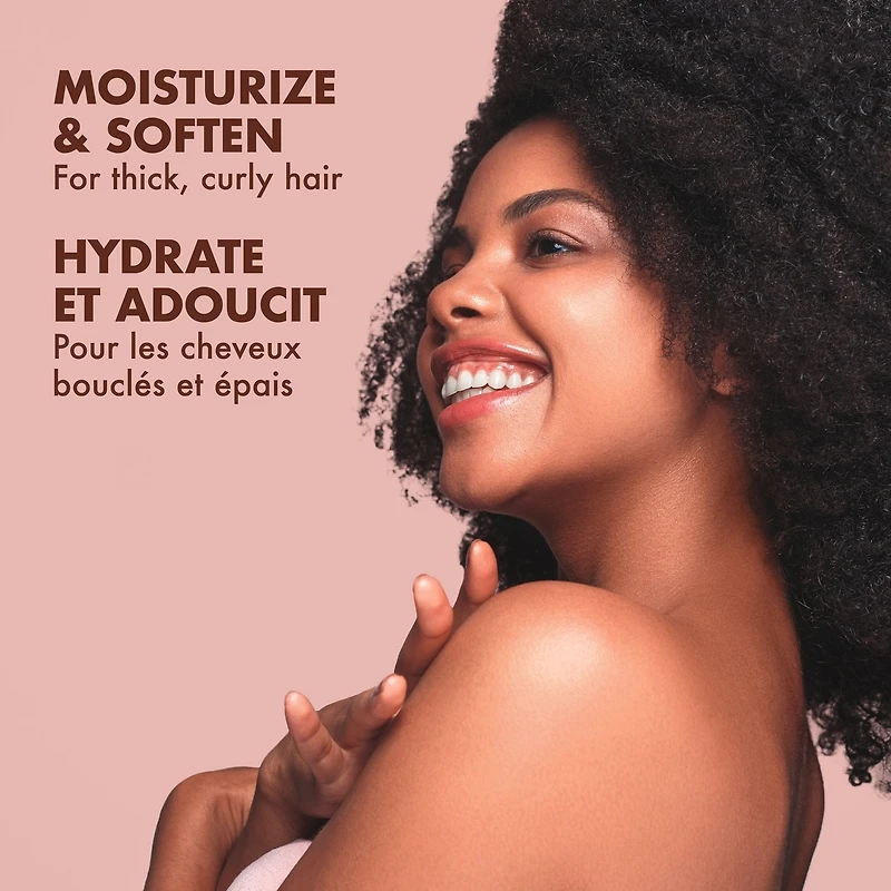 SheaMoisture Noix de Coco et Hibiscus Revitalisant Boucles et Brillance pour cheveux épais et bouclés avec protéine de soie et huile de margousier pour hydrater et adoucir 384 ml