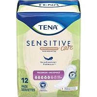 Serviettes d'incontinence TENA Sensitive Care Extra Coverage, absorption maximale, longues