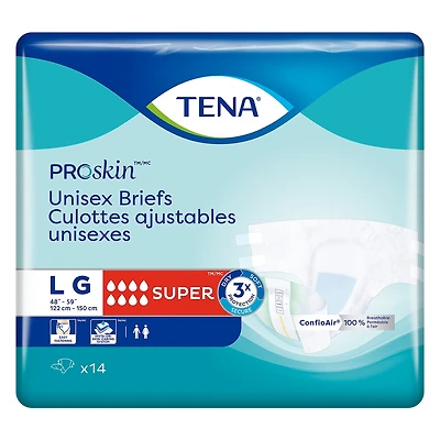 Unisex Incontinence Brief, Super Absorbency, Large