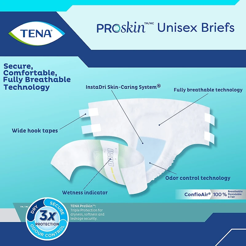 Unisex Incontinence Brief, Super Absorbency, Large