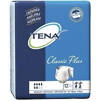 Classic Plus Adult Incontinence Brief, Heavy Absorbency, Medium, White