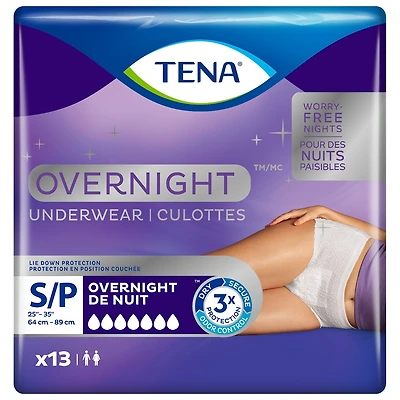 Overnight Incontinence Underwear, Small