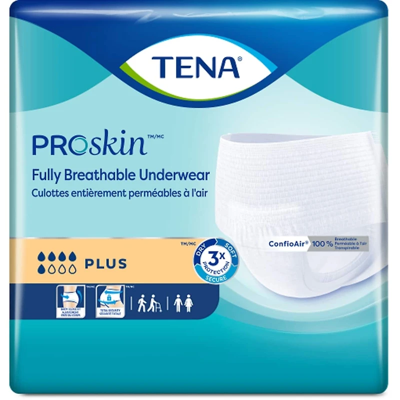 Protective Incontinence Underwear, Plus Absorbency