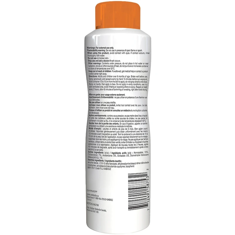 Ombrelle Sport Continuous Spray SPF 45