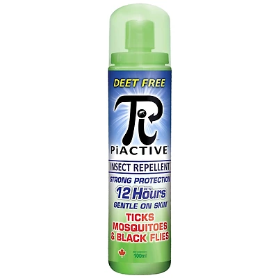 PiACTIVE™ Travel Size 12-Hour DEET-FREE Insect Repellent Pump Spray, 100ml