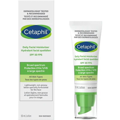 Daily Facial Moisturizer with SPF 50 - Lightweight Moisturizer for Face with Broad Spectrum Protection