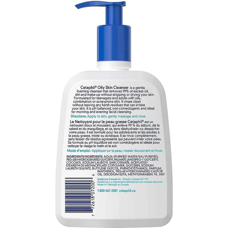 Oily Skin Cleanser, Gentle Foaming Daily Face Wash for Sensitive, Acne Prone, Combination to Oily Skin