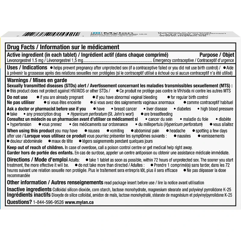 Levonorgestrel tablet 1.5 mg