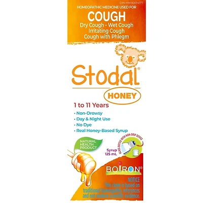Stodal Miel pour la toux sèche ou grasse chez les enfants de 1 à 11 ans