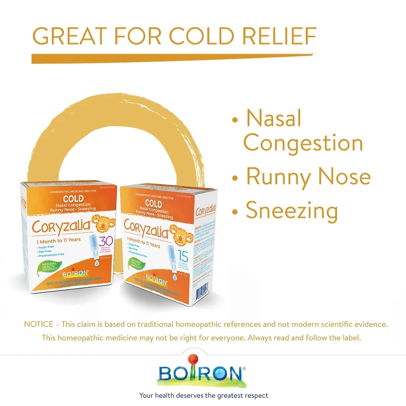 Children's Coryzalia for Cold and Cold Symptoms in Children 1 Month to 11 Years of Age