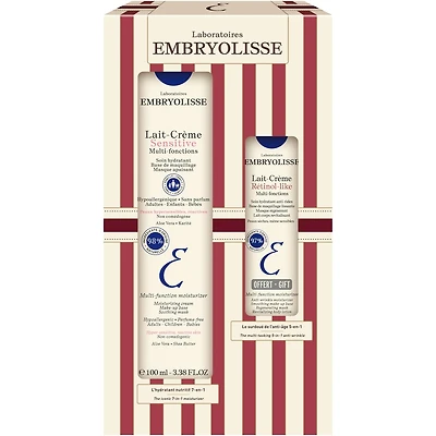 Coffret Lait-Crème Sensitive 100ml & Lait-Crème Rétinol-like 15ml