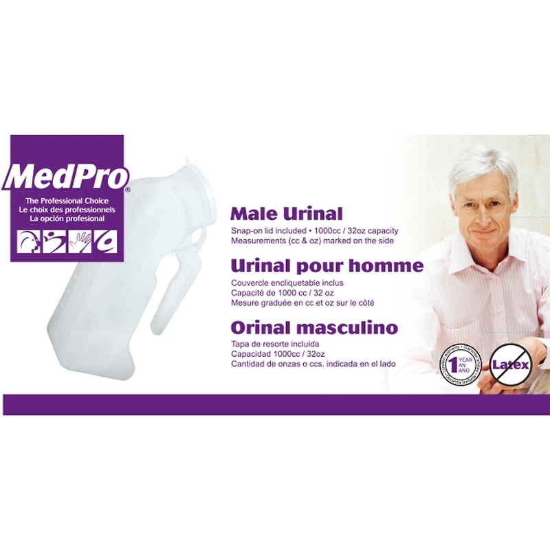 Medpro Male Urinal with Cover