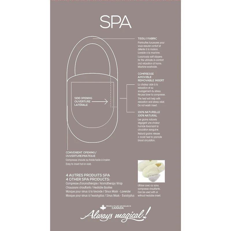 Pantoufles chauffante peluche ivoire medium/large