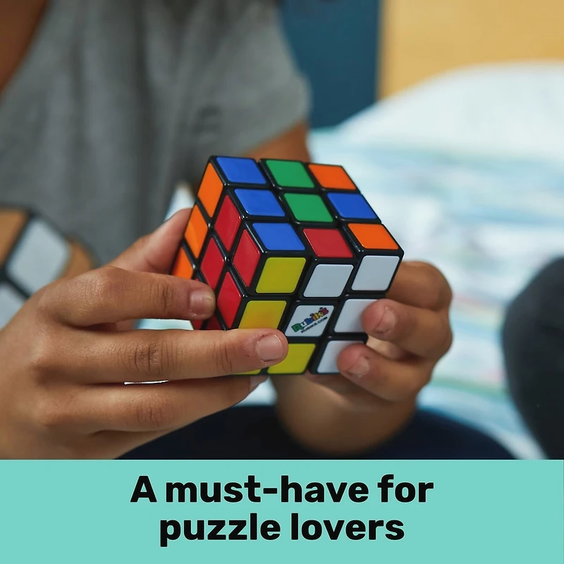 Rubik's Cube, The Original 3x3 Cube 3D Puzzle Fidget Cube Stress Relief Fidget Toy Brain Teasers Travel Games, for Adults and Kids Ages 8 and up