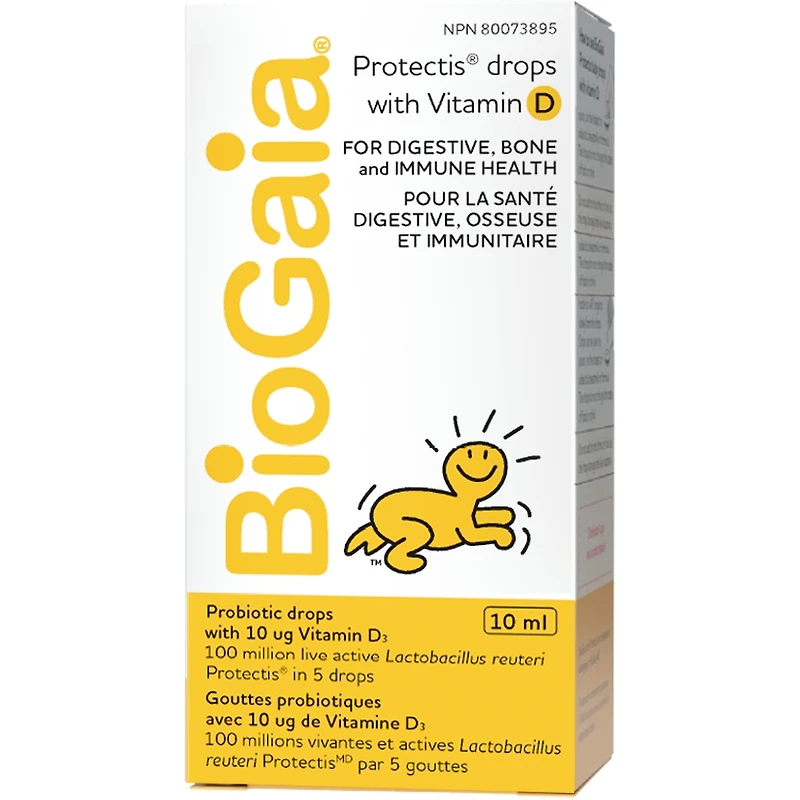 BioGaia Protectis Gouttes probiotiques avec vitamine D3 10mL