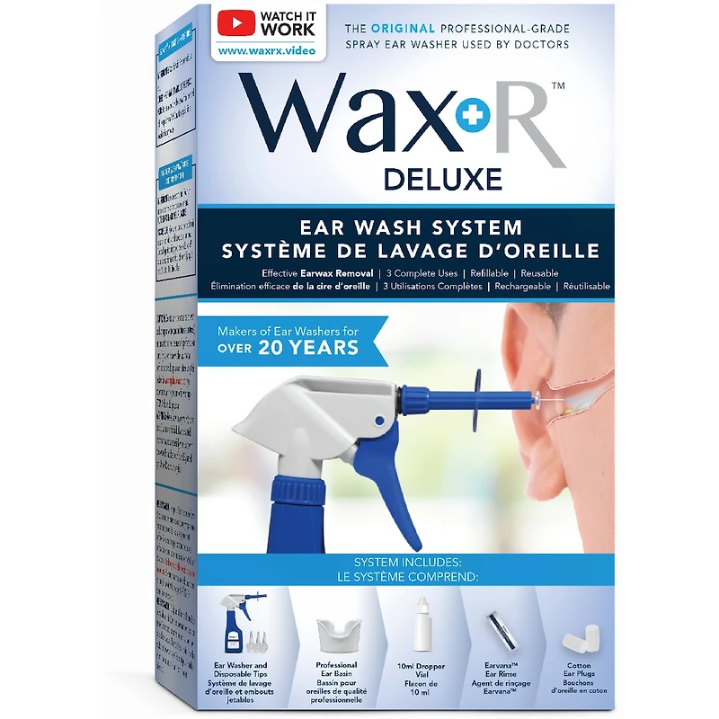 Wax Rx Système de lavage d'oreille