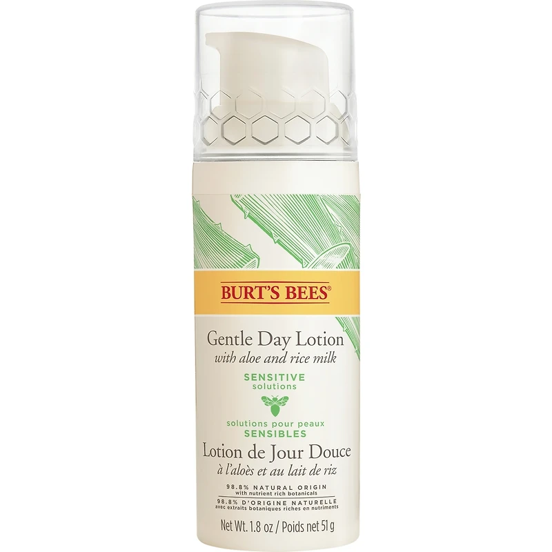 Lotion de jour douce «Solutions pour peaux sensibles»  avec aloès et lait de riz, d’origine naturelle à 98,8 % (1,8 oz/51 g)
