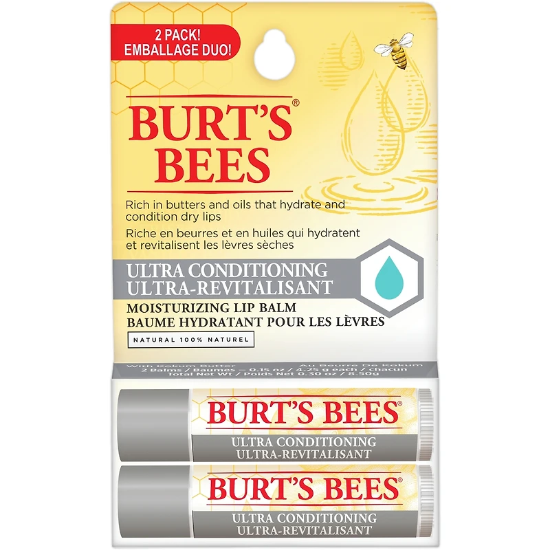 Baume ultra-revitalisant pour les lèvres d’origine naturelle à 100 % au beurre de kokum de Burt’s Bees