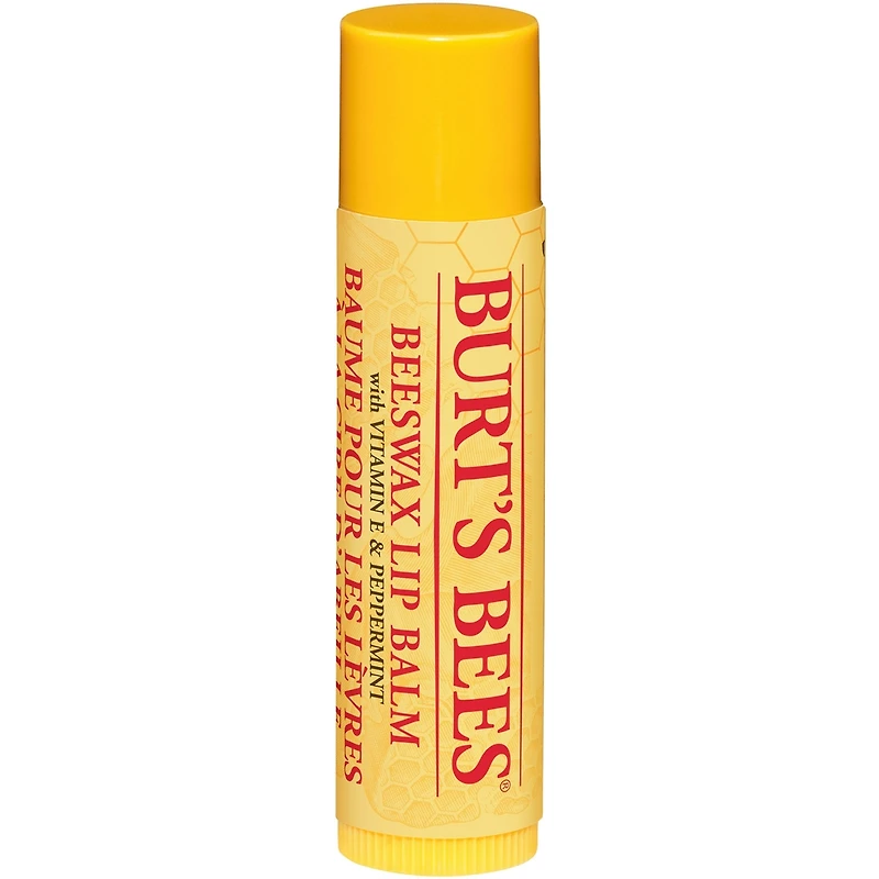 Baume pour les lèvres à la cire d’abeille 100 % naturel Burt’s Bees, 17 g, emballage de 4