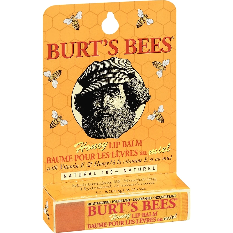 Baume hydratant pour les lèvres d’origine naturelle à 100 % au miel de Burt’s Bees, 1 tube