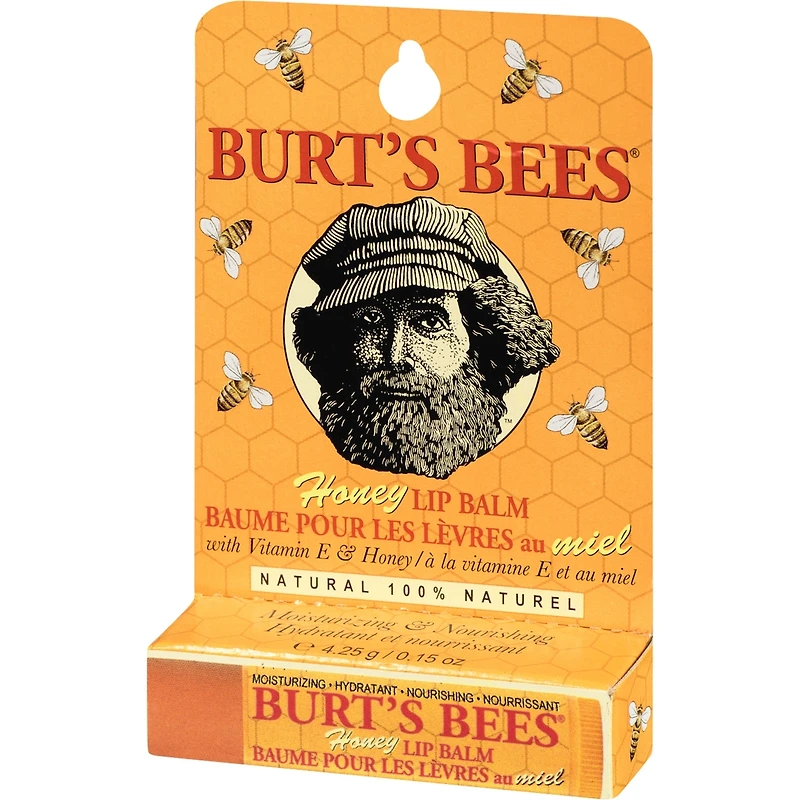 Baume hydratant pour les lèvres d’origine naturelle à 100 % au miel de Burt’s Bees, 1 tube