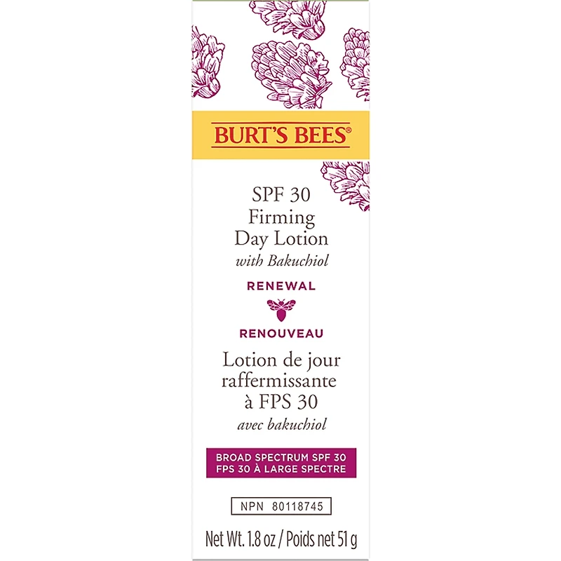 Renewal Firming Day Lotion with Bakuchiol, Broad Spectrum SPF 30 Lightweight Mineral Sunscreen, 51 g
